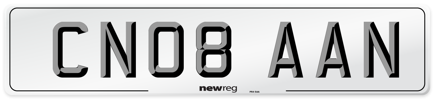 CN08 AAN Number Plate from New Reg